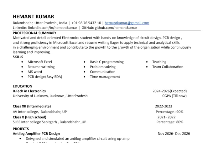 write a professional ats friendly resume that gets you hired